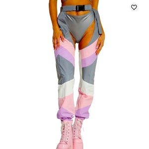 Iheartraves chaps (pink/lavender)